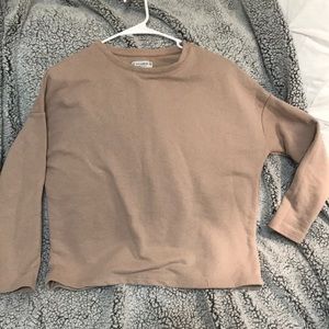Cropped Crew Sweatshirt - Dusty Rose